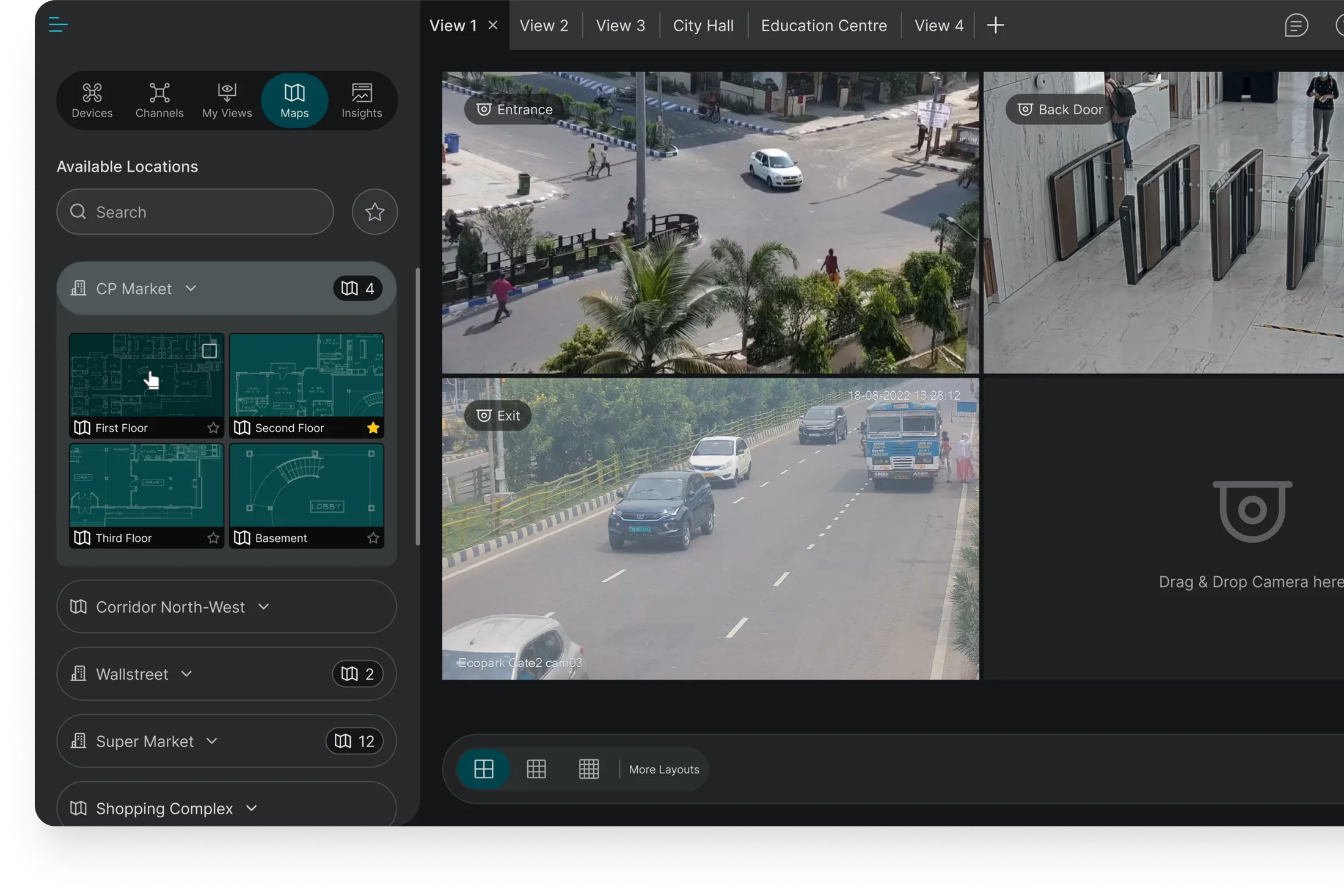 NexaiQ multi-camera dashboard view