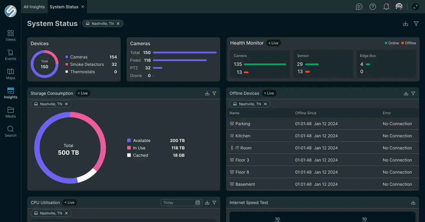 System Health & Alerts